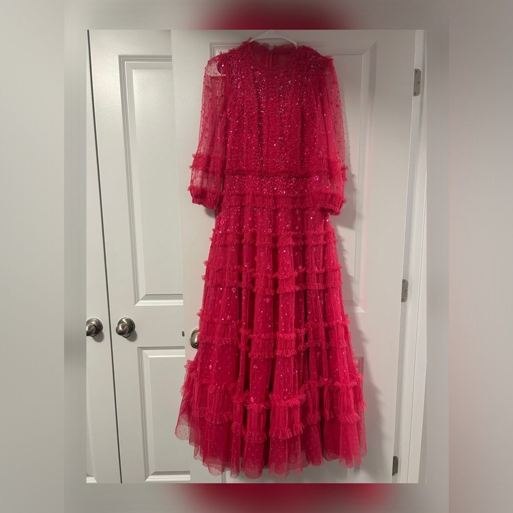 Needle & Thread Fuchsia Maxi Dress